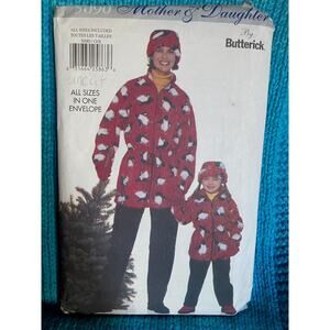 Butterick Sewing pattern 5090 mom girls top hat pants